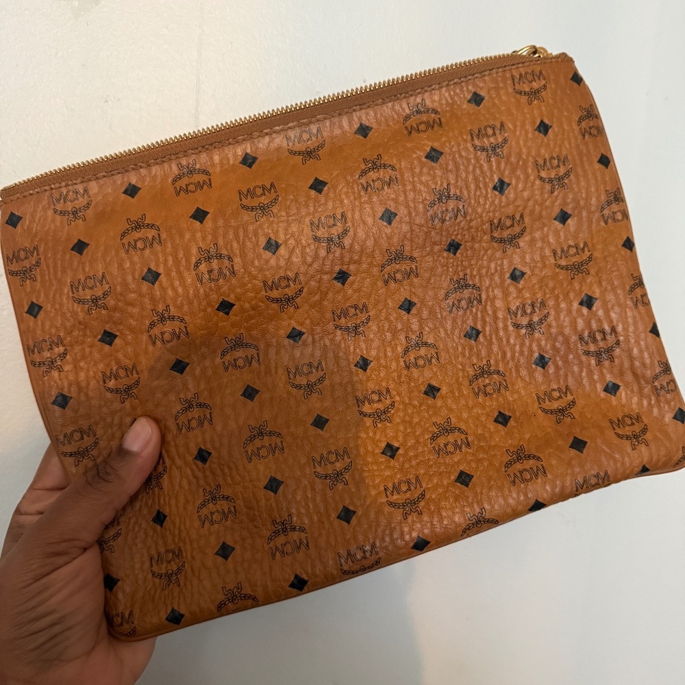 MCM leather pouch